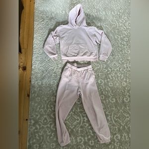 Aritzia TNA perfect hoodie and boyfriend sweatpant set